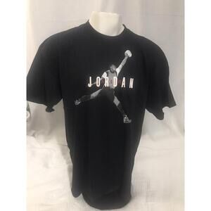 Air Jordan Mens T-Shirt Black 128949-010 Logo Jumpman Tee Shirt Size Large